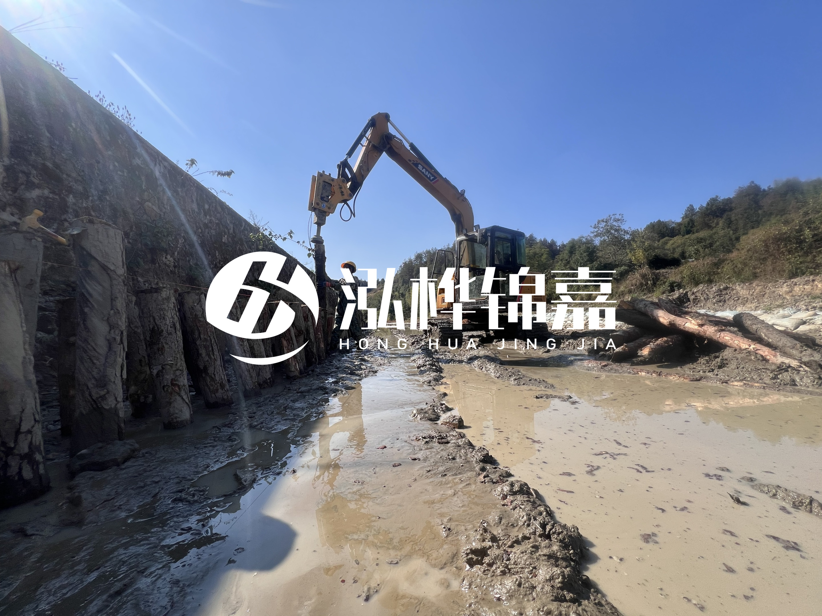 河里打樁起什么作用-河道里打木樁好還是水泥樁好？