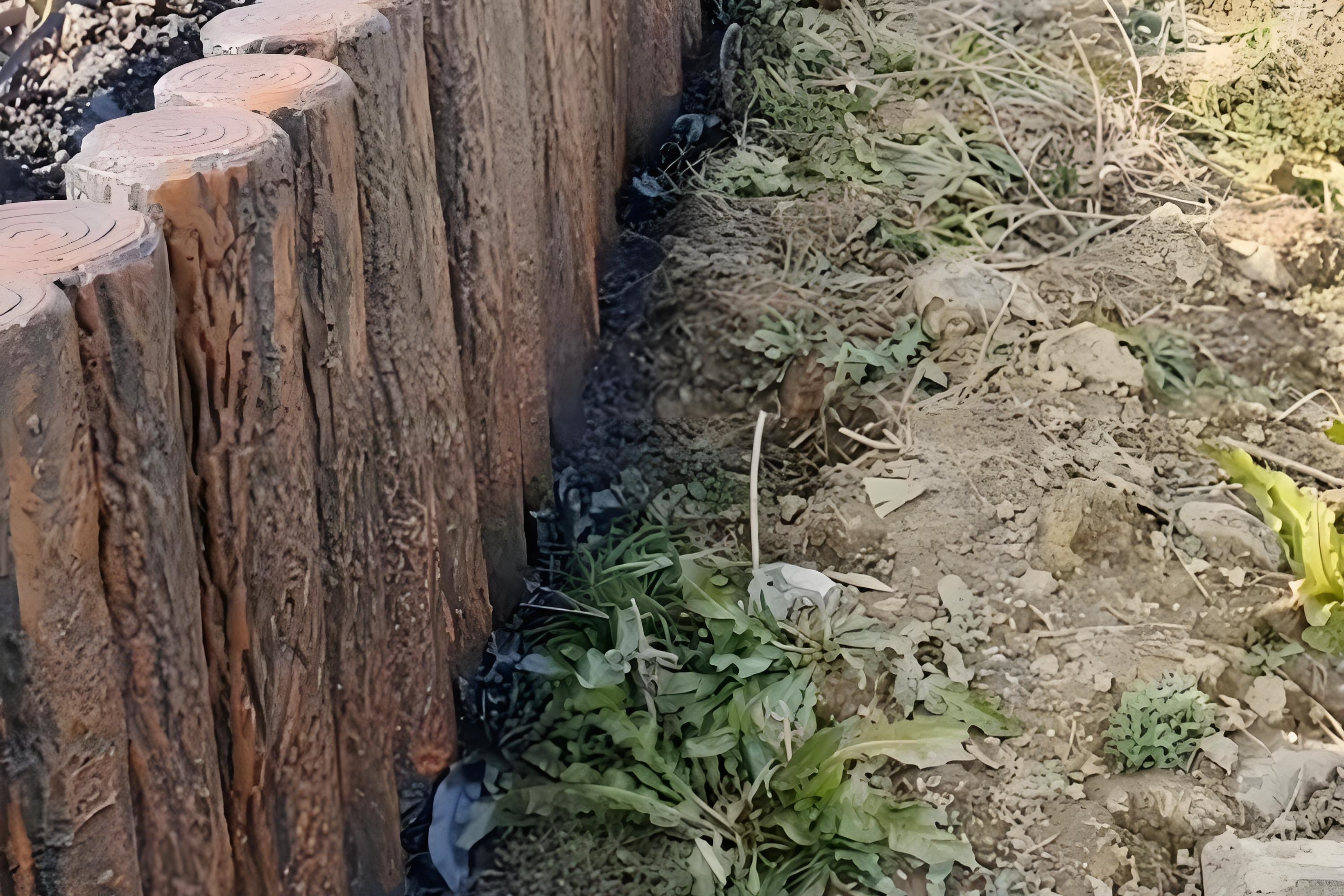 水泥樁批發(fā)廠家泓樺錦嘉-水泥仿木樁表面的紋理是如何制作出來(lái)的？